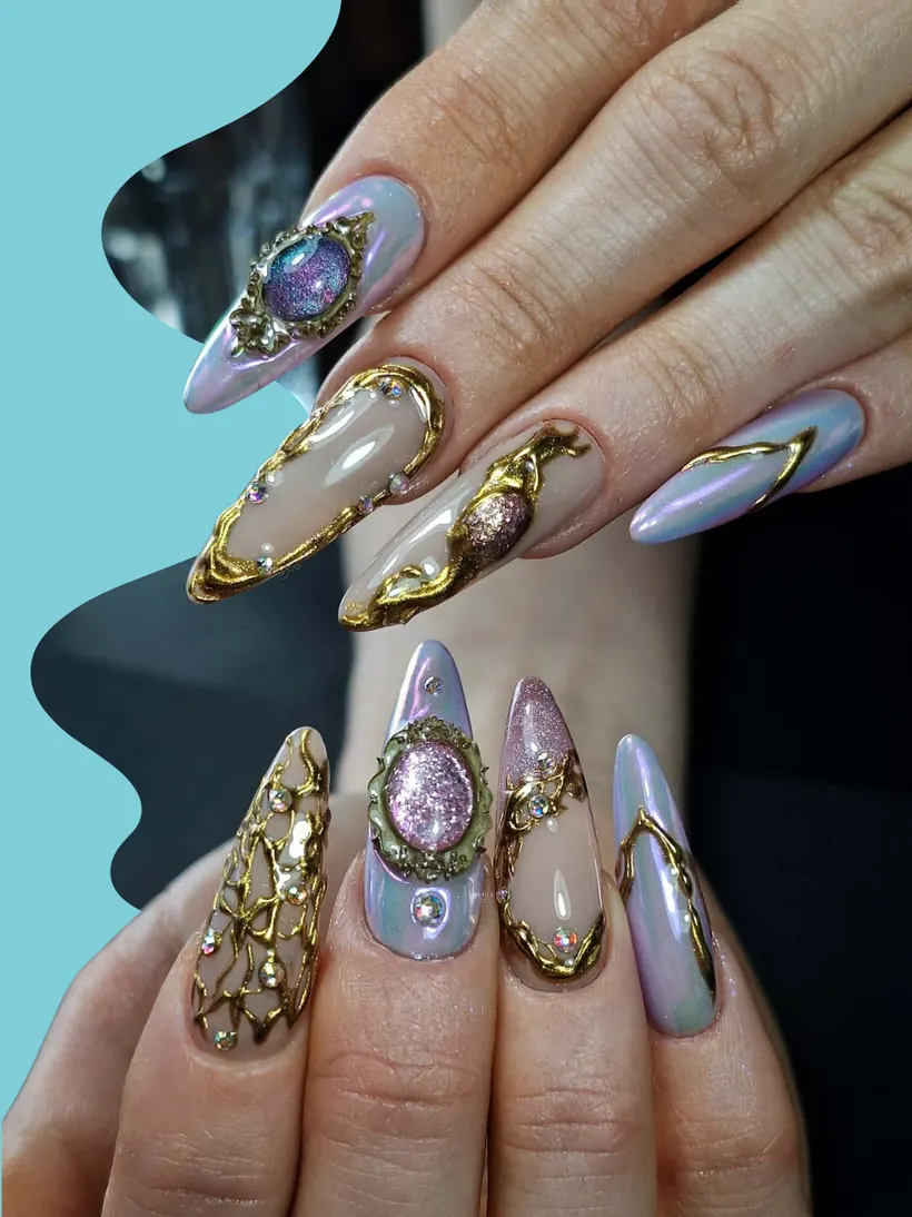 Bijoux et chrome lilas